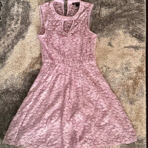 Elegant Purple Lace Dress